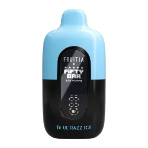 Blue Razz Ice FRUITIA X Fifty Bar 20K - Vapeoutletus Online Vape Store