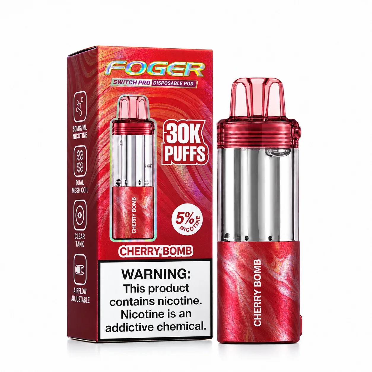 Cherry Bomb - Foger Switch Pro 30K Disposable Pod
