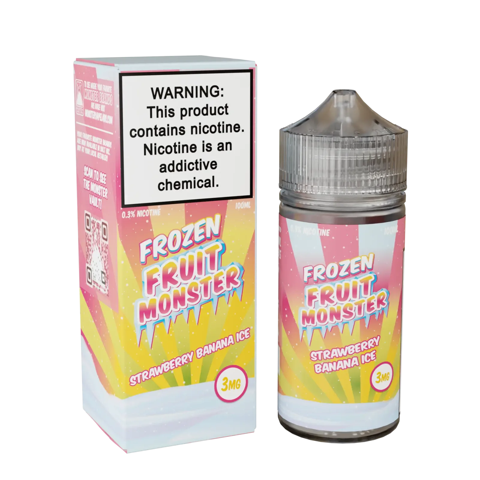 Frozen Fruit Monster – Strawberry Banana Ice – 100ML E-Liquid