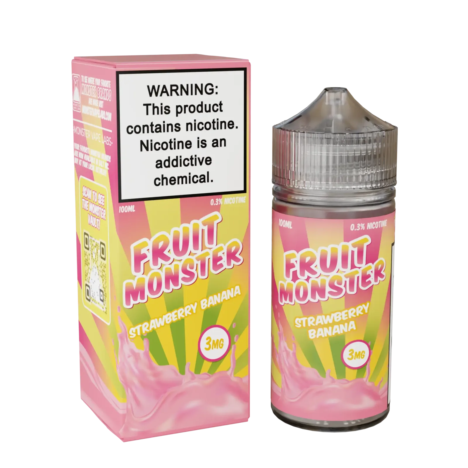 Fruit Monster – Strawberry Banana – 100ML E-Liquid