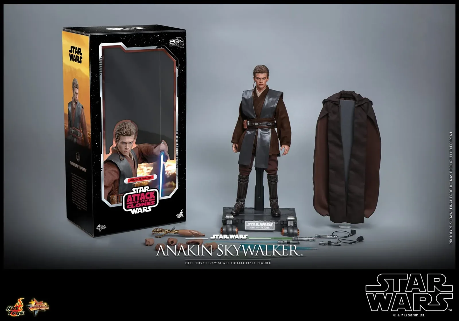 Hot Toys Anakin Skywalker 1/6 Figure Movie Masterpiece SW Episode 2 - Image 2