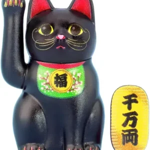 MIC DIY Pripla Black Maru Maneki Neko Plastic Model Kit 9 cm