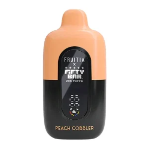 Peach Cobbler FRUITIA X Fifty Bar 20K - Vapeoutletus Online Vape Store