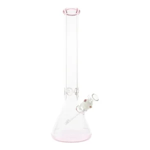 Pink Color Tip Icey Beaker Bong - 18in
