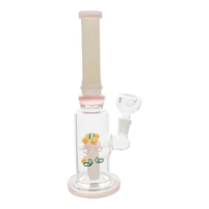 Pink Lite Brite Perc Bong - 10in