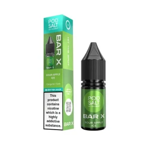 Pod Salt Bar X Sour Apple Ice Nic Salt E-Liquid