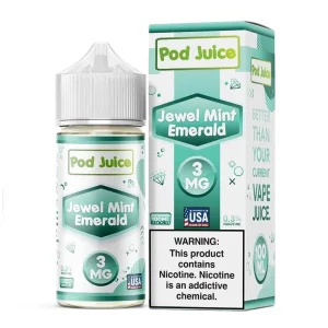 Pod Juice Jewel Mint Emerald Synthetic Vape Juice 100ml - 0mg