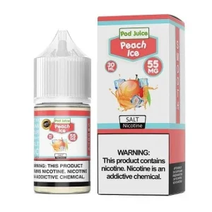 Pod Juice Peach Ice TF 30ml Nic Salt Vape Juice - 55mg