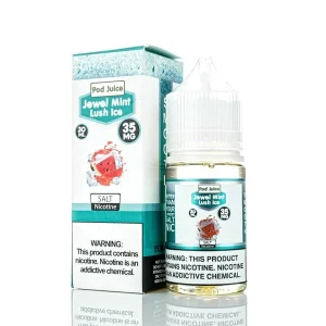 Pod Juice Jewel Mint Lush Ice TF 30ml Nic Salt Vape Juice - 20mg (Synthetic Nicotine)