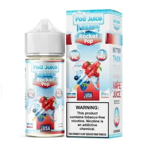 Pod Juice Rocket Pop Freeze Synthetic Vape Juice 100ml - 6mg