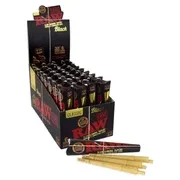 RAW - Black 1.25" 6-Pk Pre-Rolled Cones