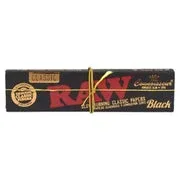 RAW - Black - Connoisseur King Size Slim Rolling Papers with Tips