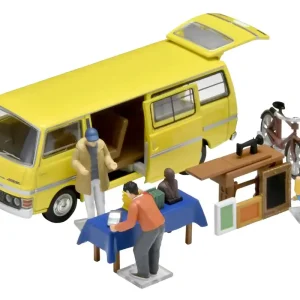 Tomytec Geocolle 1/64 Scale Car Snap 25A Flea Market Set with Doll 325246