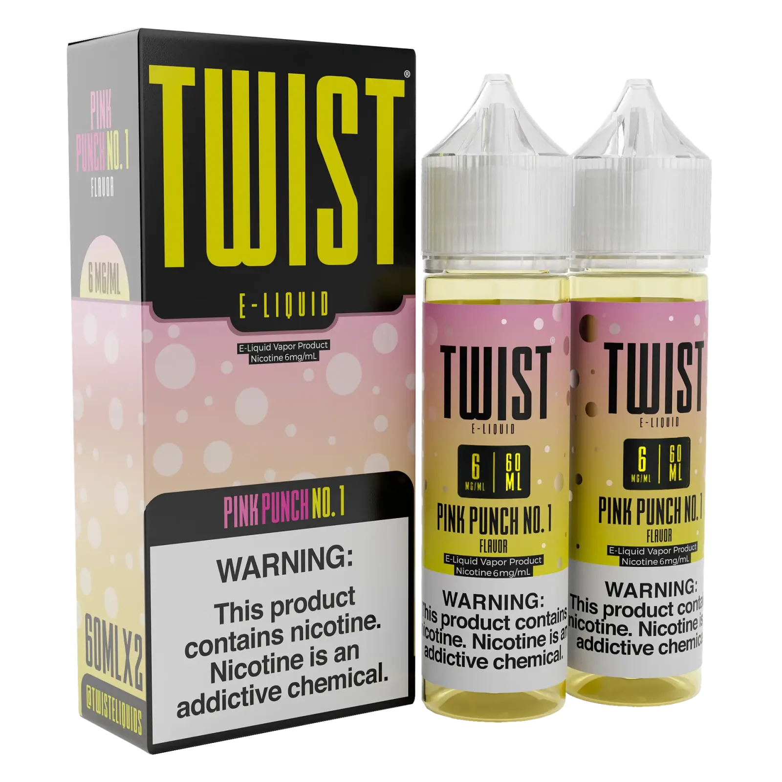 TWIST E-Liquid – Pink Punch No.1 – 120ML E-Liquid (Twin 60ML Pack)