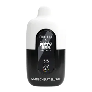 White Cherry Slushie FRUITIA X Fifty Bar 20K - Vapeoutletus Online Vape Store