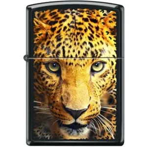 Zippo Lighter - Leopard Black Matte